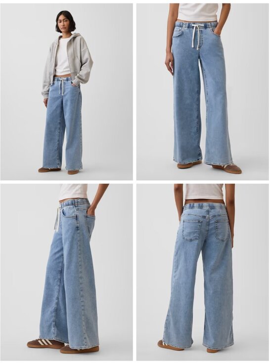 GAP Denim - Gap Mid Rise Knit Easy Baggy Jeans (Size L)